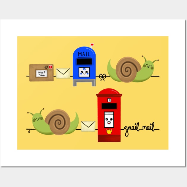 Snail Mail Wall Art by KirstyFinnigan